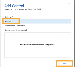 Kanban and Calendar view of Dynamics 365 Add Control - AhaApps
