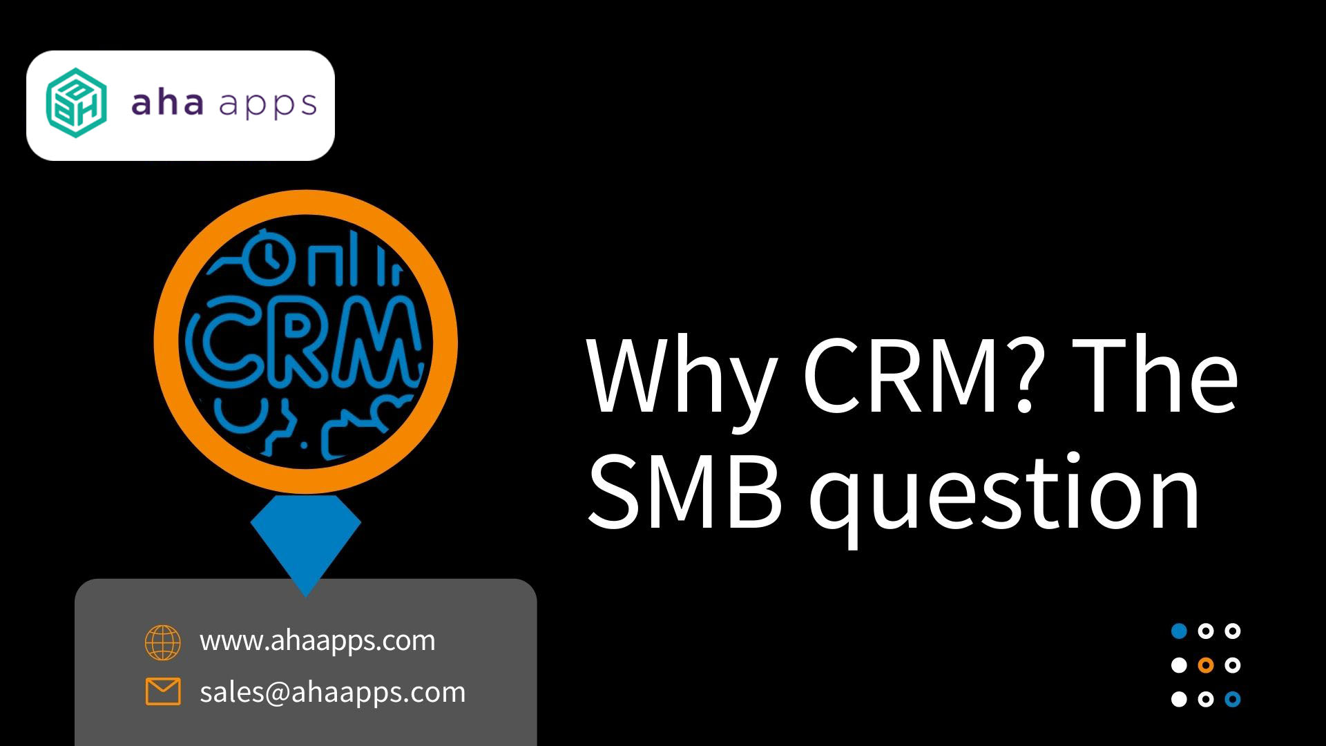 Why CRM? The SMB question - AhaApps