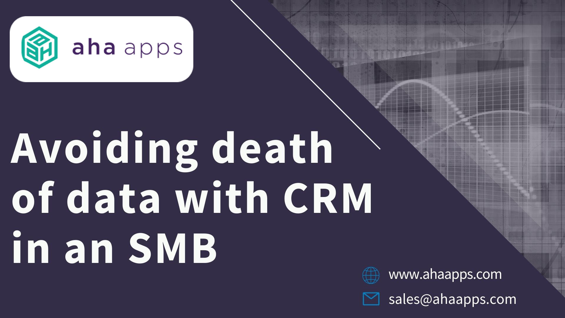 Data with CRM in an SMB - AhaApps