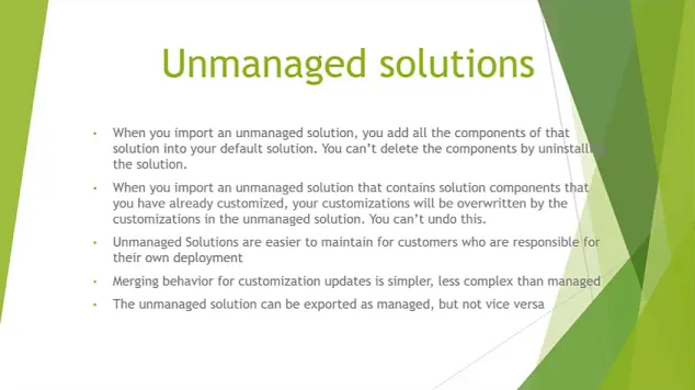 Unmanaged Solutions - AhaApps