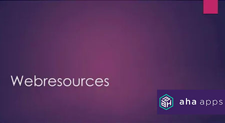 Dynamics 365 Web Resources - AhaApps